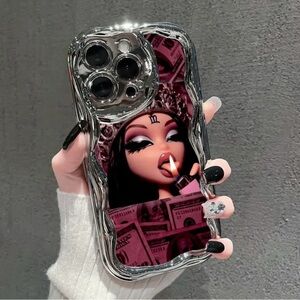 Casetify Silver and Pink Phone Case